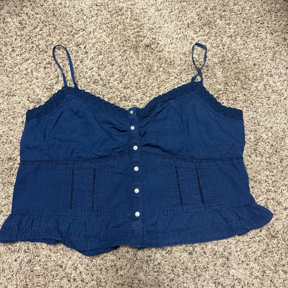 American Eagle Outfitters Navy Button-Down Cami